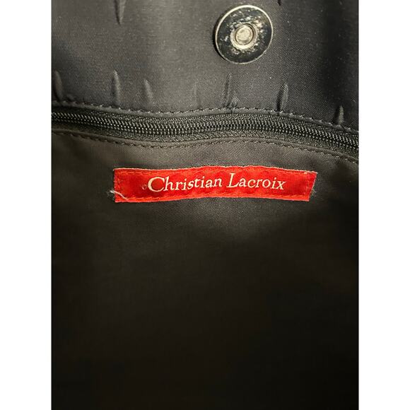 Christian Lacroix black Leather and Nylon Handbag - Picture 12 of 13